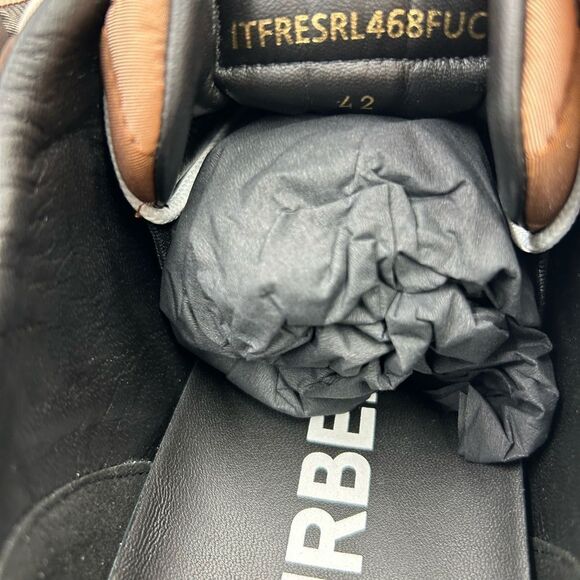 Men’s Burberry check quilted trainer sneakers size 42 made in Italy - Picture 8 of 10